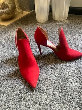 Steve Madden Red Pointed D'Orsay Stiletto Heels